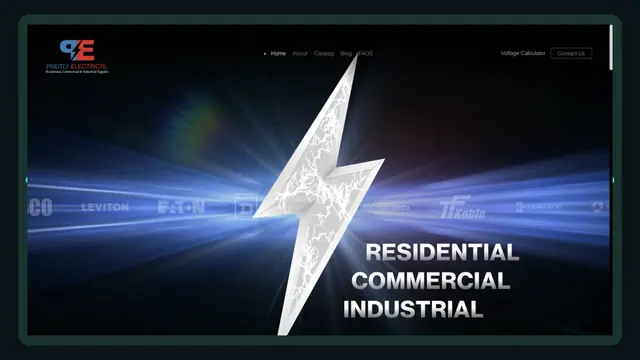 Landing page de PremsElectrical como referencia visual de una página centrada en servicios.
