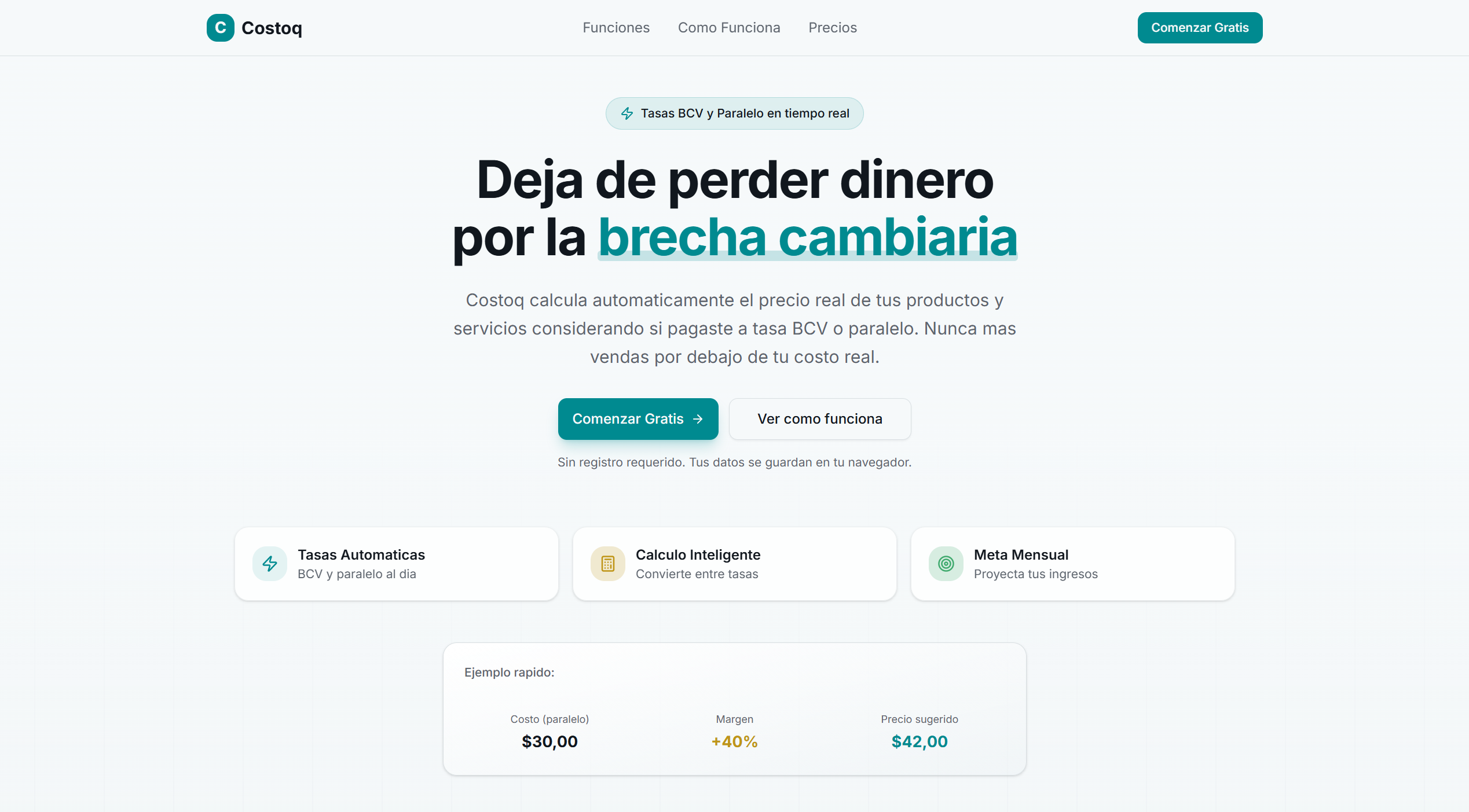 Vista previa de Costoq